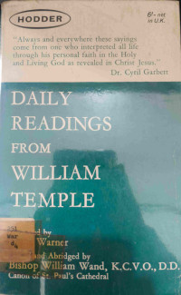 Image of DAILY READINGS FROM WILLIAM TEMPLE