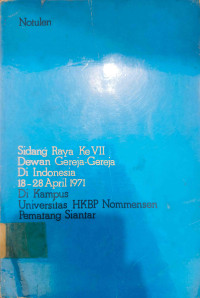 Image of NOTULEN SIDANG RAYA KE VII